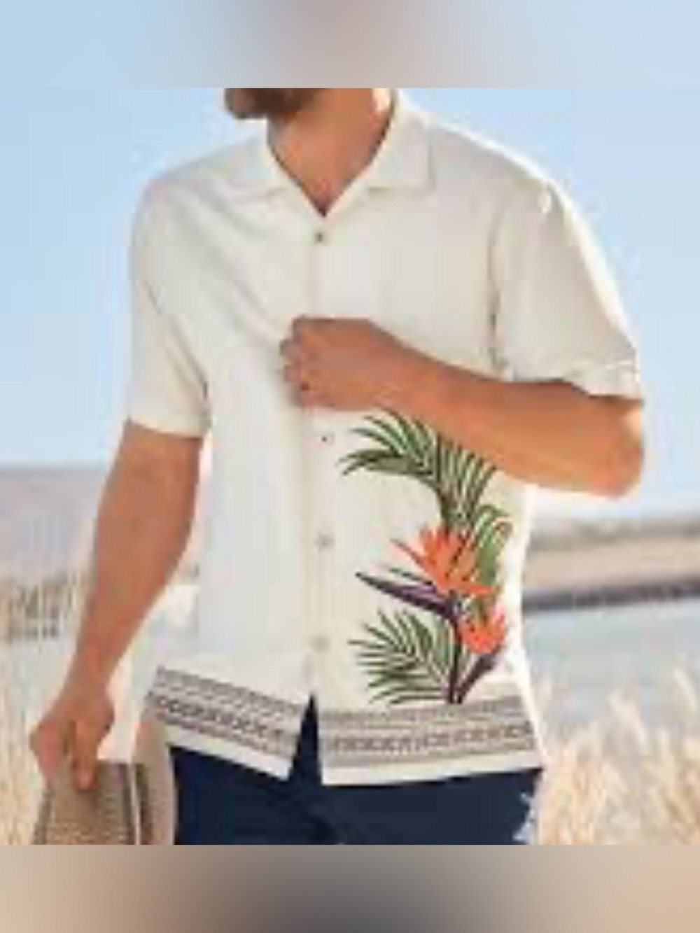 Tommy Bahama Silk Viva Paradiso Camp Shirt Embroidered Tropical Men’s Size 2XLT